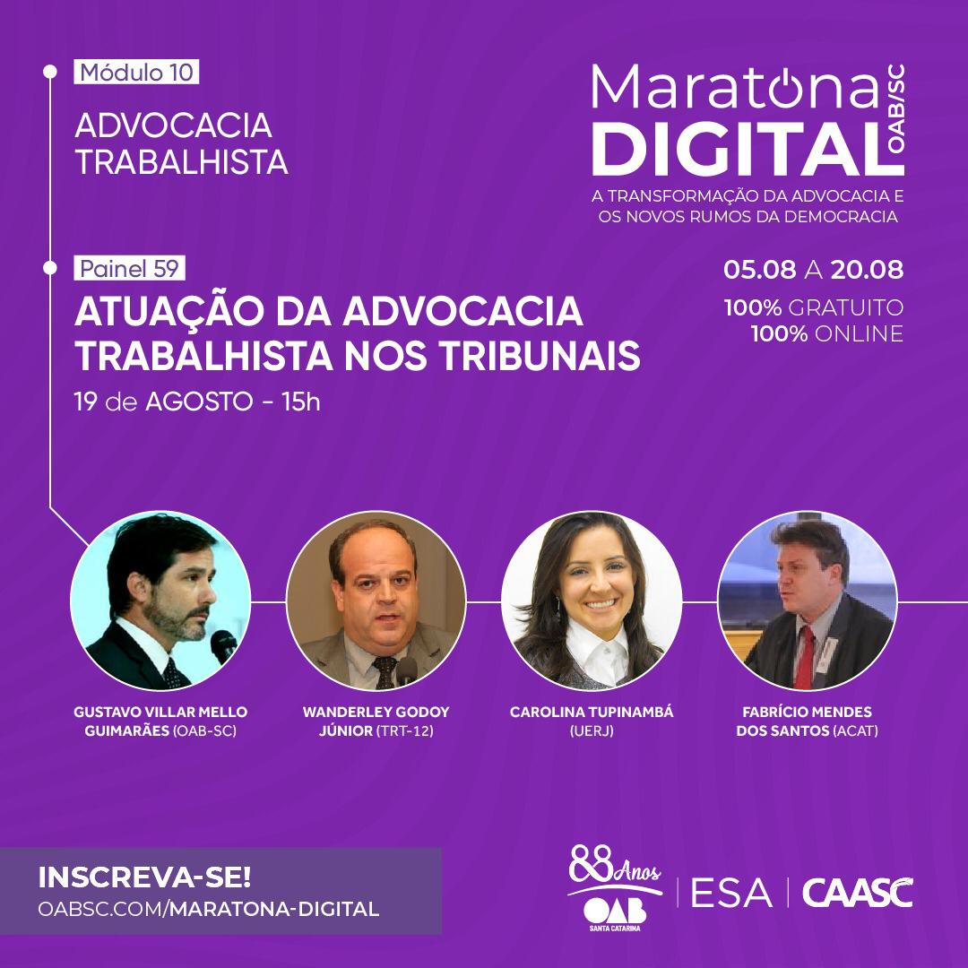 MARATONA DIGITAL. OAB/SC